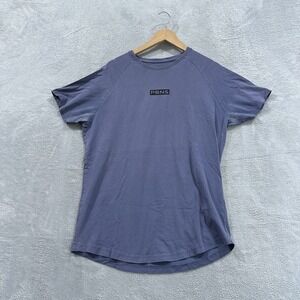 Alphalete PBNS Tee Tshirt Men Large Blue Performance Fit Lounge Active Gym